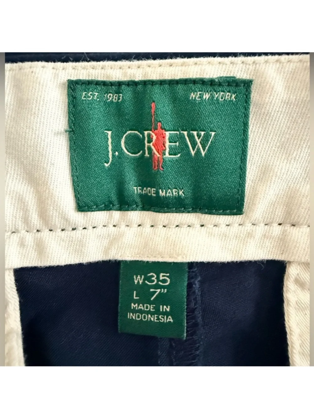 J. Crew Dark Blue Flat‎ Front Shorts 7” Like new.